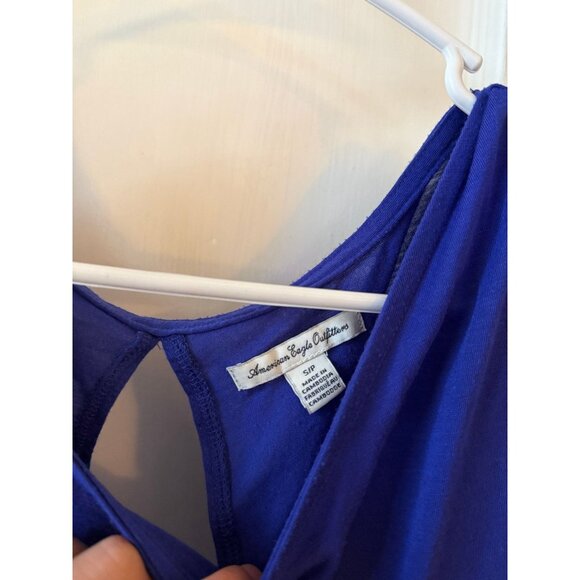 American Eagle outfitters women’s size, small blue purple blouse - Picture 3 of 7